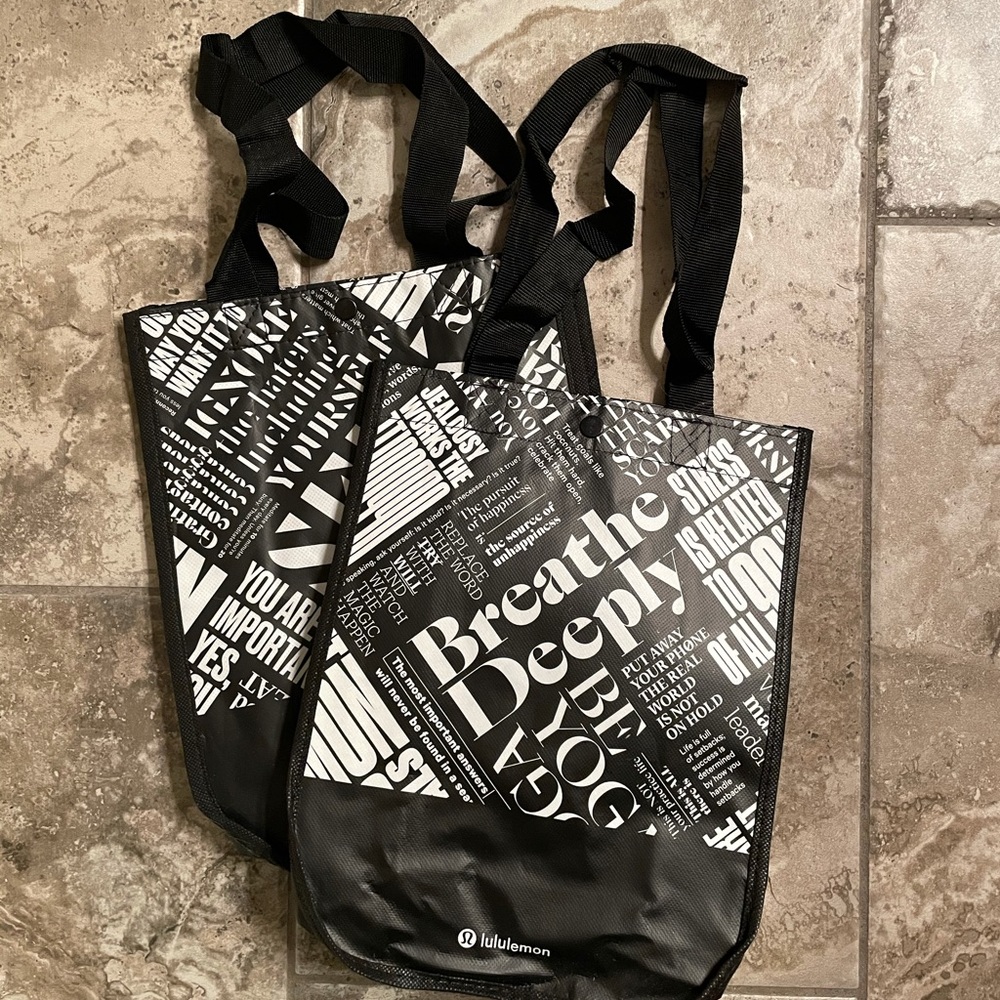 Lululemon reusable bags- set of 2